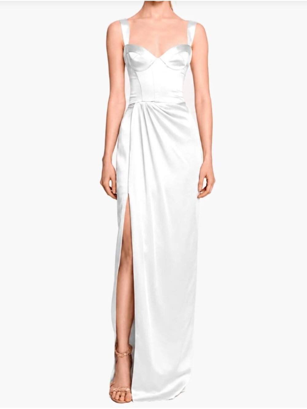 Marchesa Notte Bridal Satin Bustier Gown